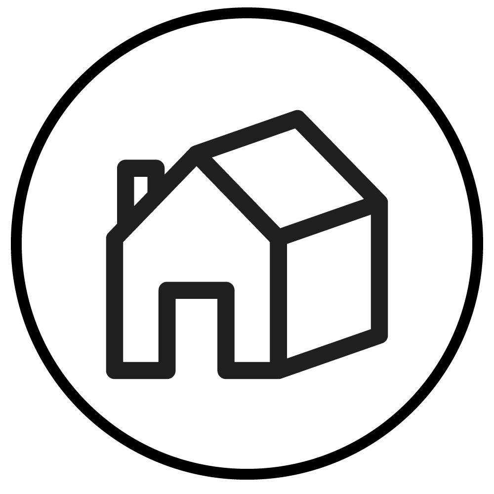 Icon of a home, representing remodelling services that GH Building Group provides